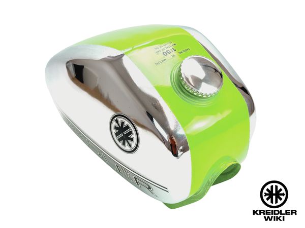 Benzinetank chrome/golfgroen 335.08.88/87